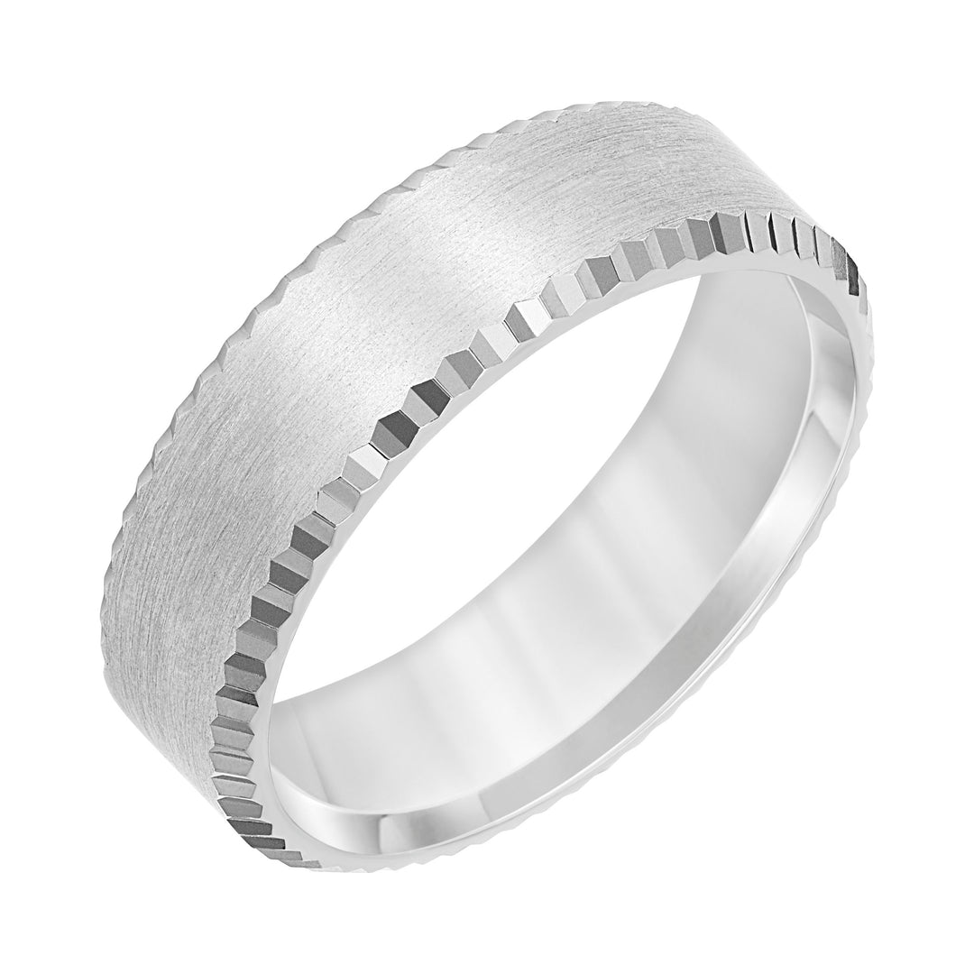11-9206W7-G.00 - Goldman - 7MM Band with Brushed Finish and Bevel Edge
