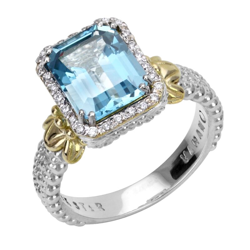 VAHAN - 14K Gold and Sterling Silver Diamond Ring