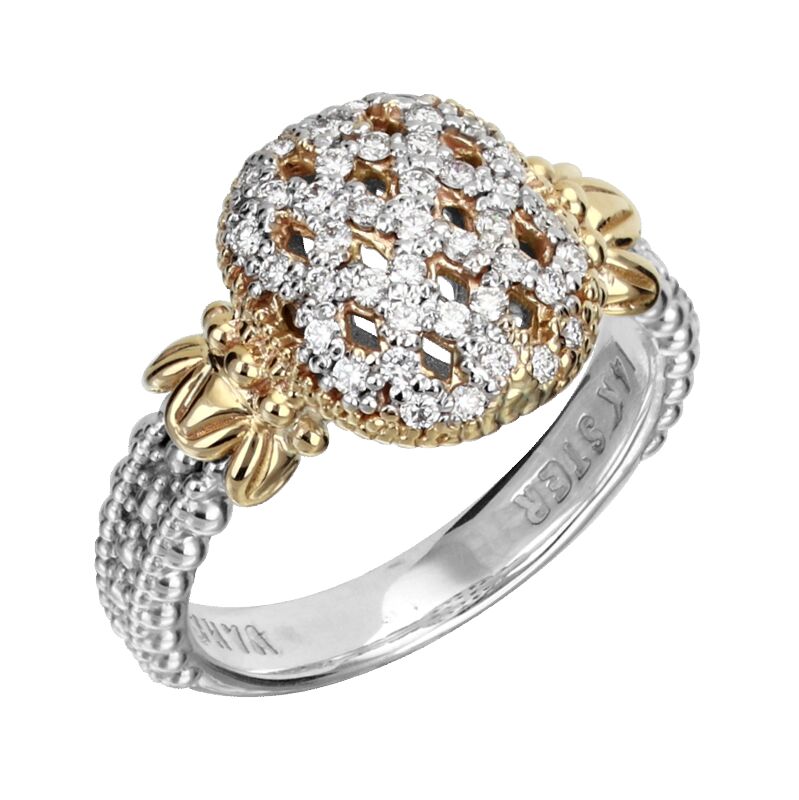 VAHAN - 14K Gold and Sterling Silver Diamond Ring