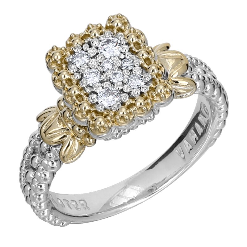 VAHAN - 14K Gold and Sterling Silver Diamond Ring