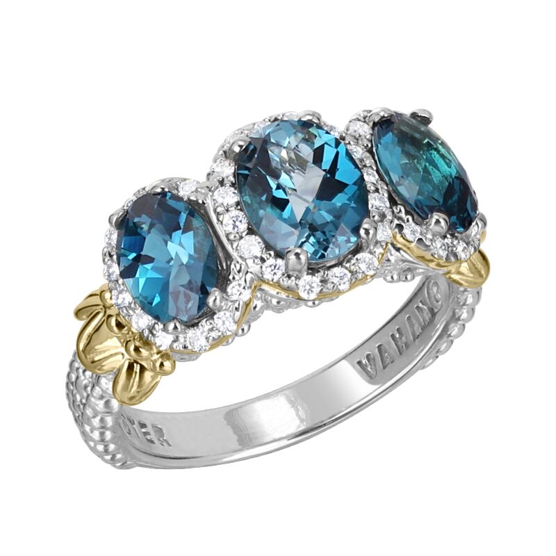 VAHAN - 14K Gold and Sterling Silver Diamond Ring