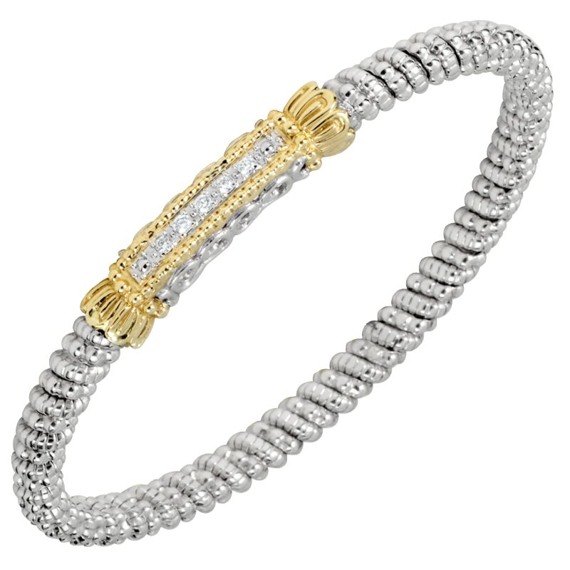 VAHAN - 14K Gold and Sterling Silver Diamond Bracelet
