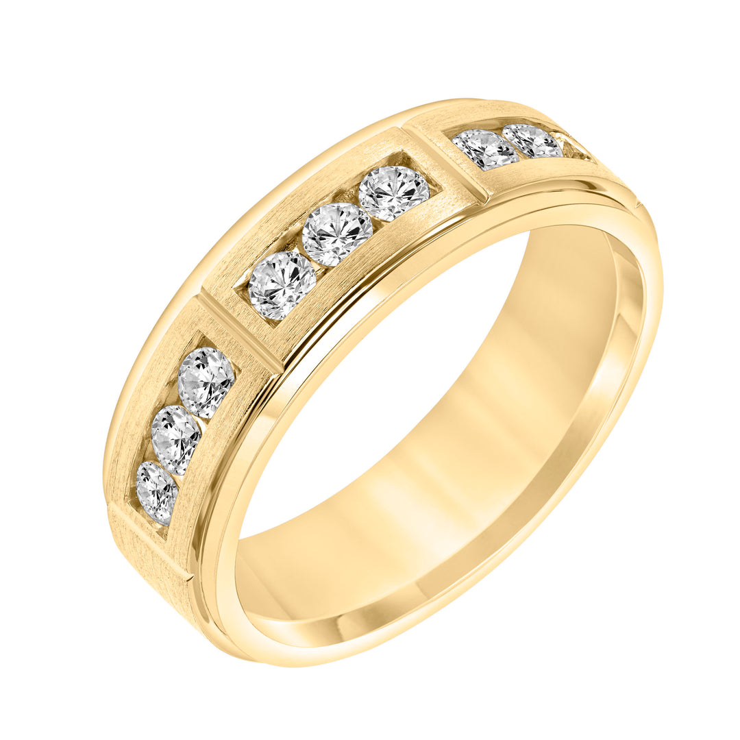 22-9158Y-G.X0 - Goldman - 7mm Channel Set Lab-Grown Diamond Band