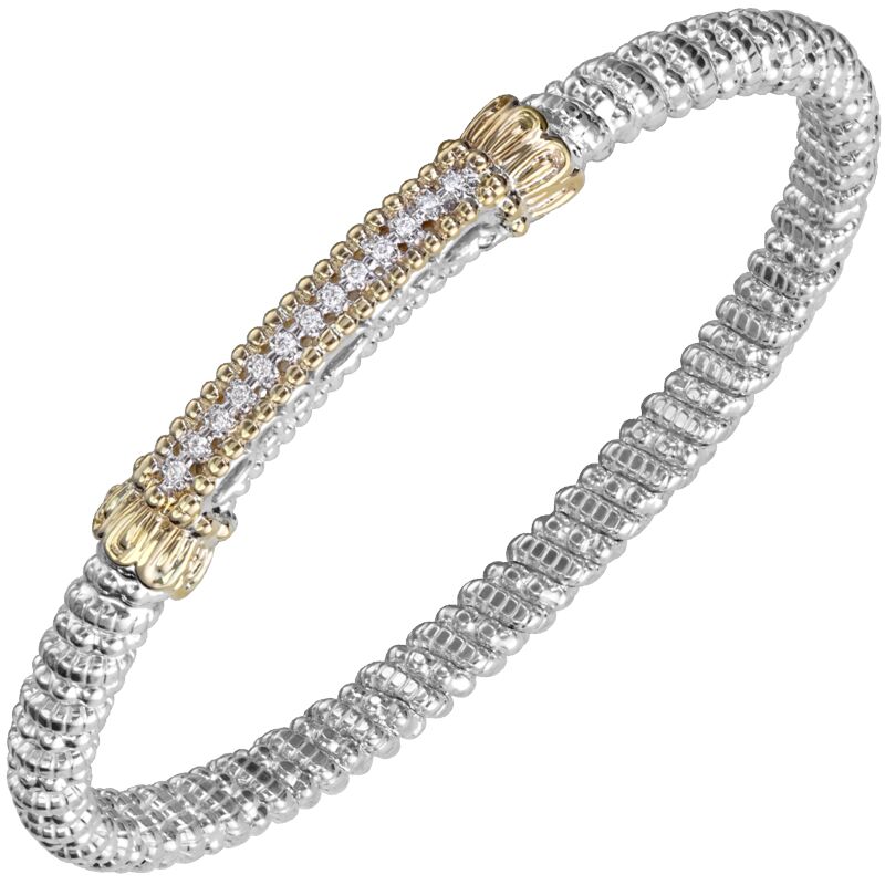 VAHAN - 14K Gold and Sterling Silver Diamond Bracelet