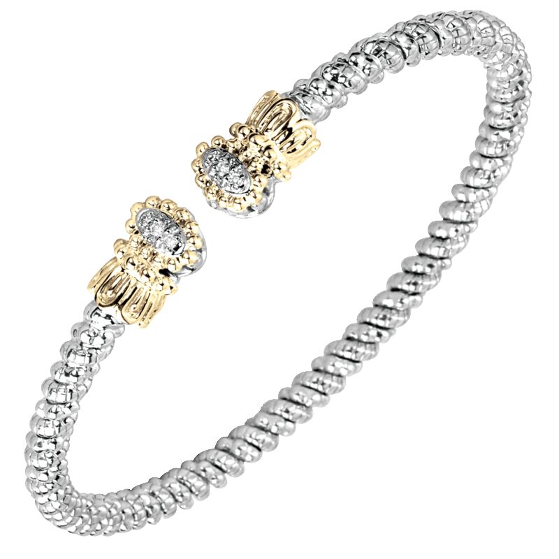 VAHAN - 14K Gold and Sterling Silver Diamond Bracelet