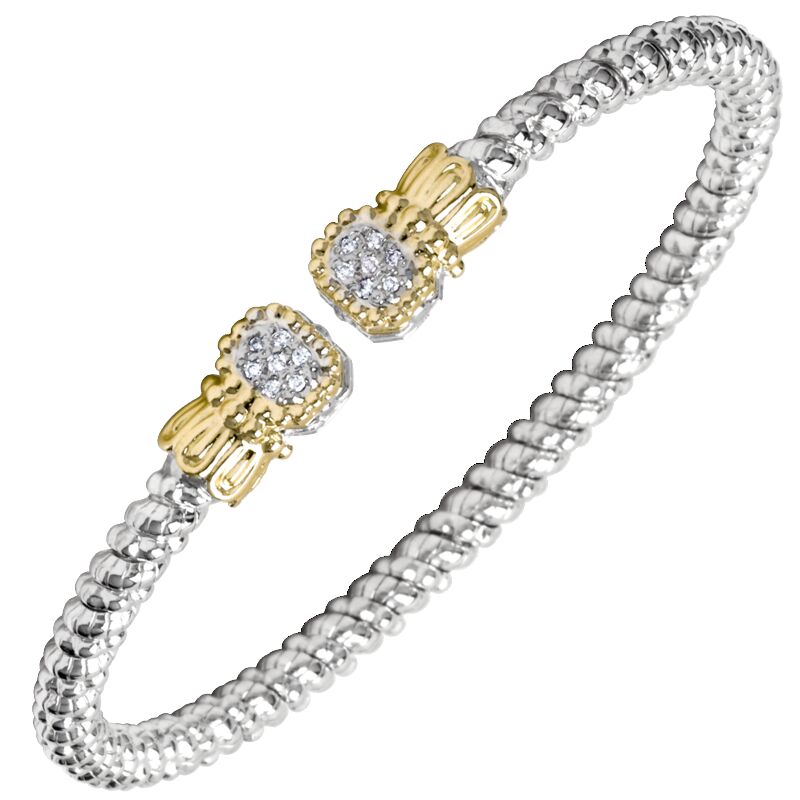 VAHAN - 14K Gold and Sterling Silver Diamond Bracelet