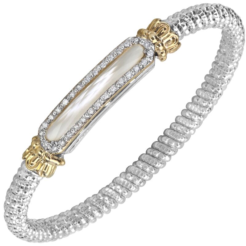 VAHAN - 14K Gold and Sterling Silver Diamond Bracelet