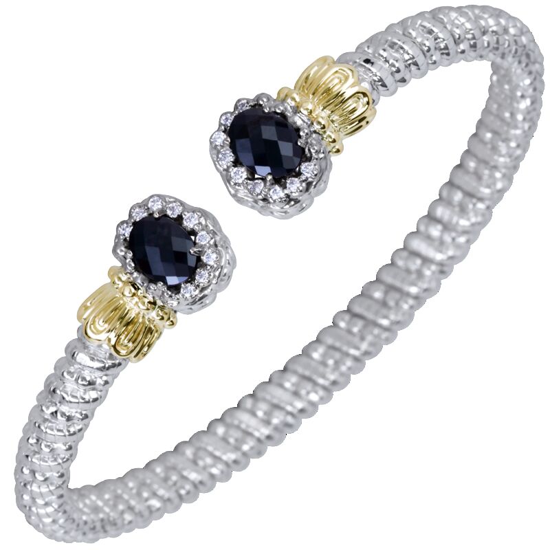 VAHAN - 14K Gold and Sterling Silver Diamond Bracelet