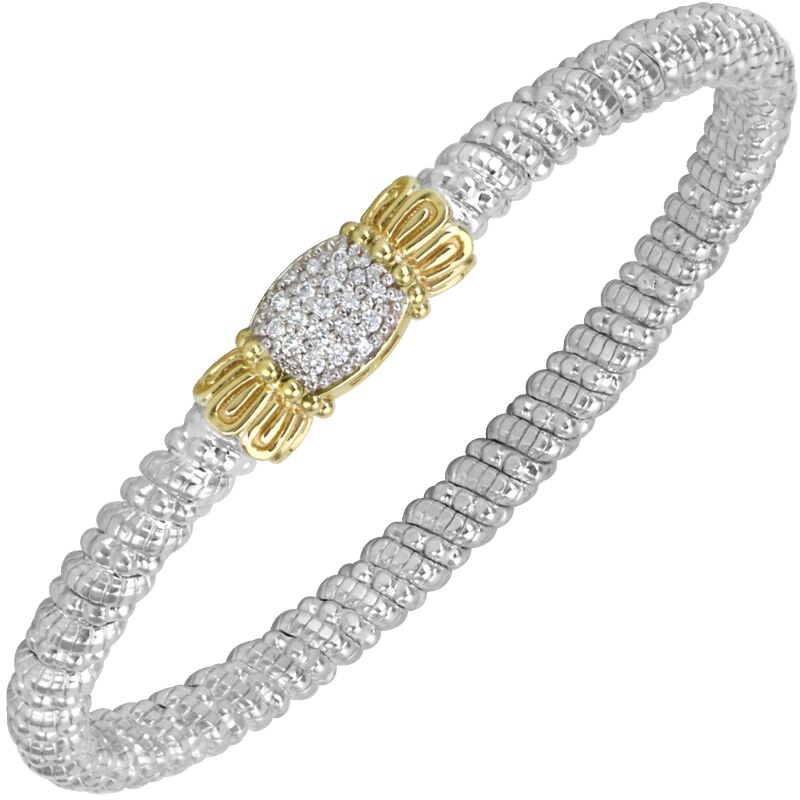 VAHAN - 14K Gold and Sterling Silver Diamond Bracelet