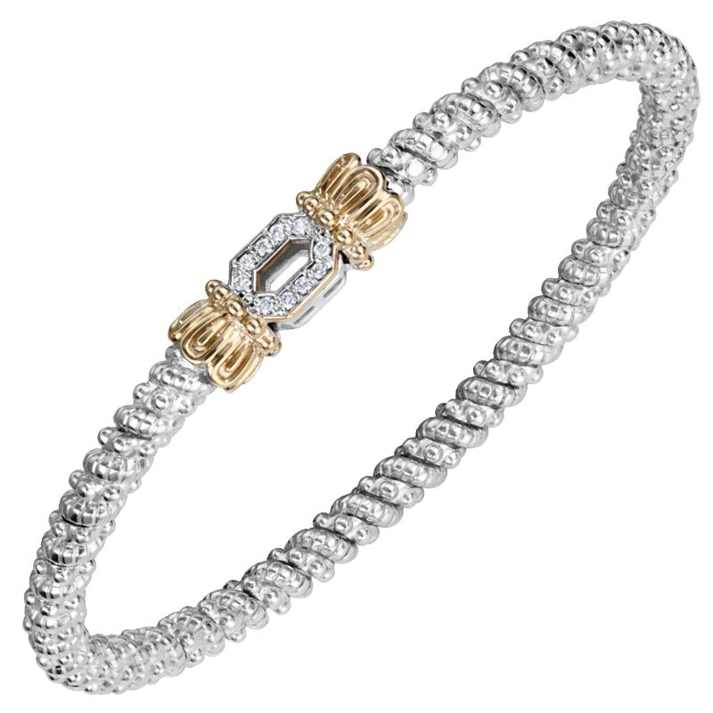 VAHAN - 14K Gold and Sterling Silver Diamond Bracelet