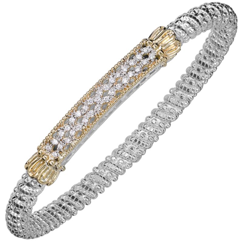 VAHAN - 14K Gold and Sterling Silver Diamond Bracelet