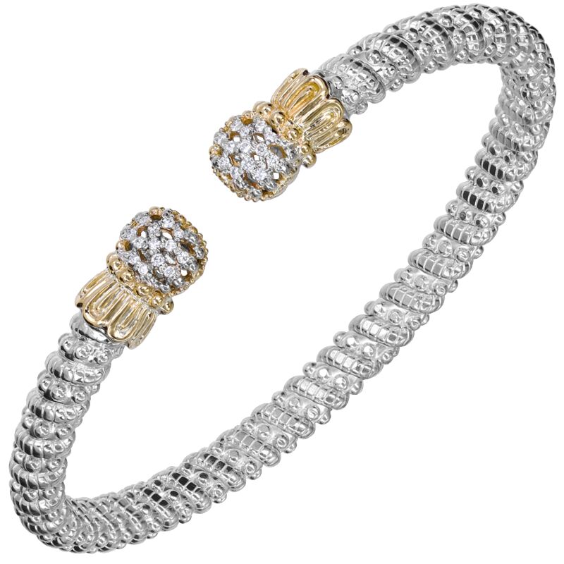 VAHAN - 14K Gold and Sterling Silver Diamond Bracelet