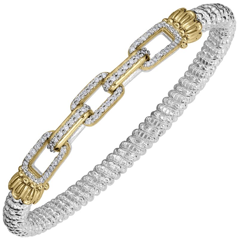 VAHAN - 14K Gold and Sterling Silver Diamond Bracelet