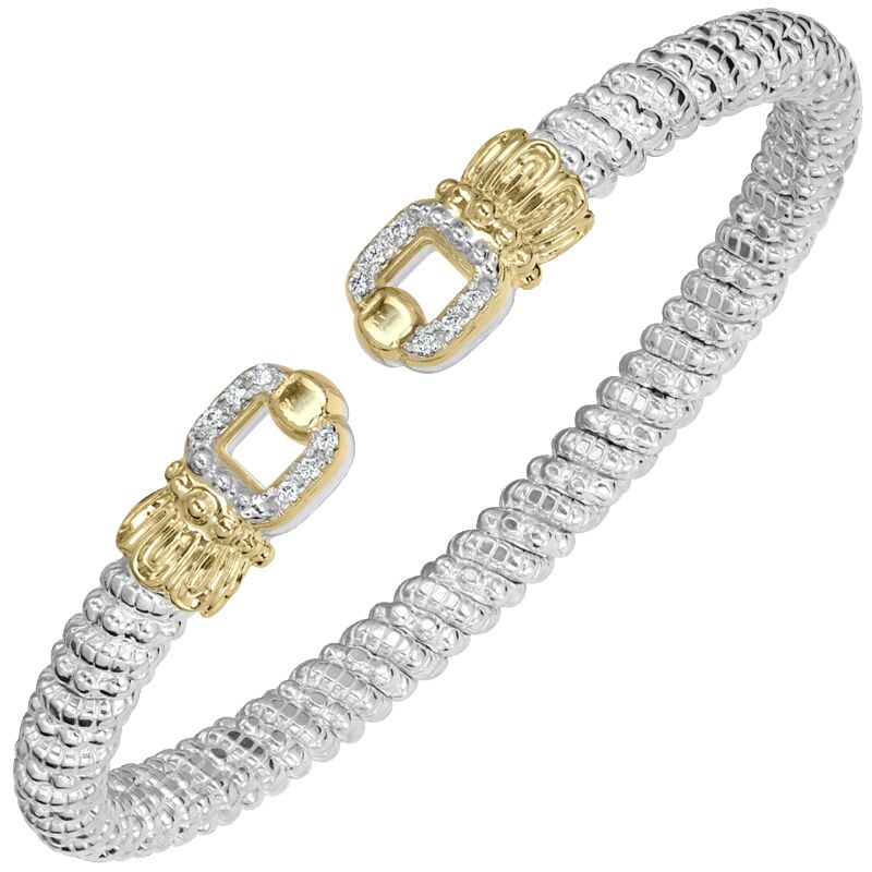 VAHAN - 14K Gold and Sterling Silver Diamond Bracelet