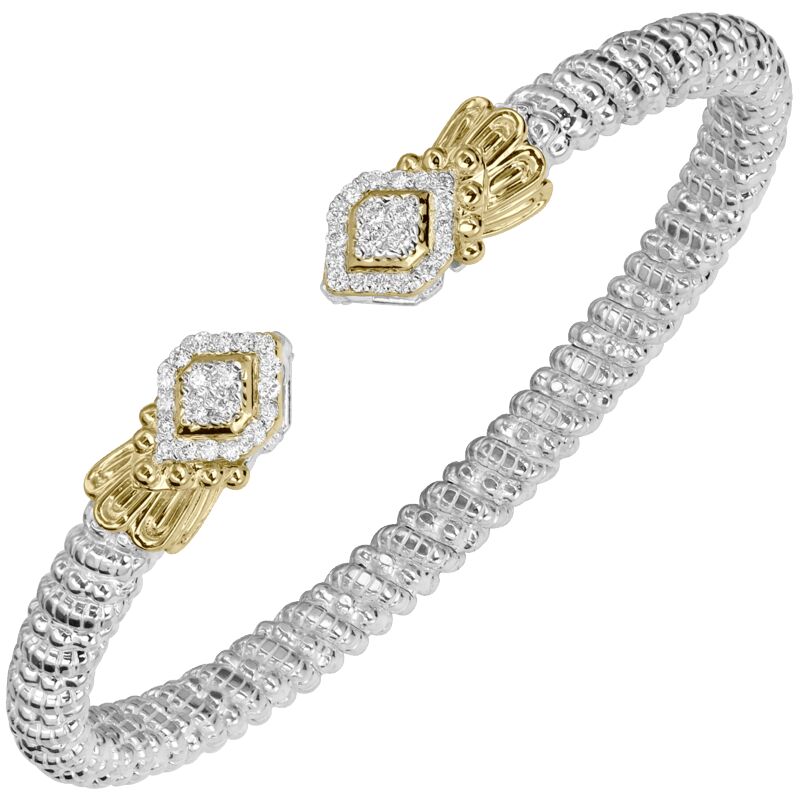 VAHAN - 14K Gold and Sterling Silver Diamond Bracelet