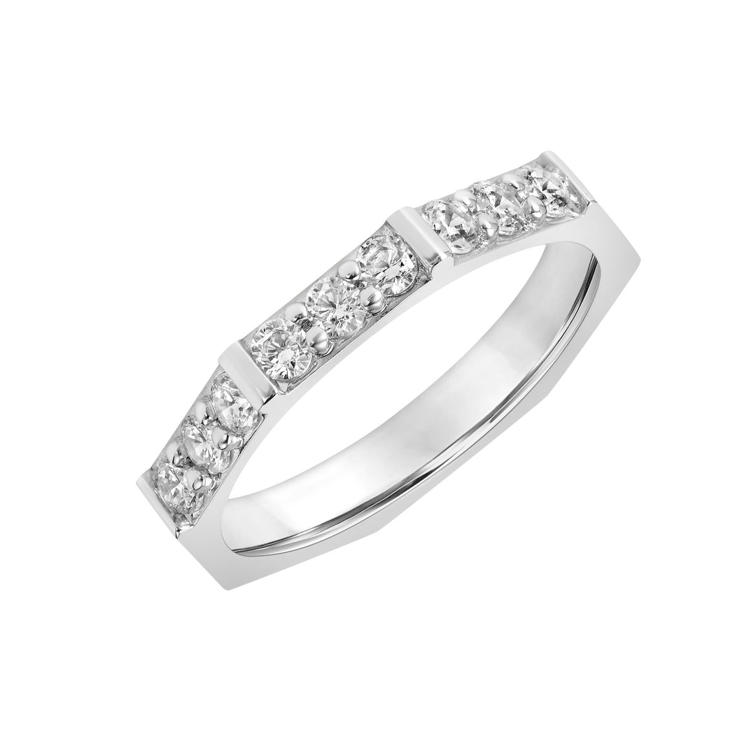 24-9451W-G.00 - Goldman - 2.5mm Geometric Nine Diamond Band