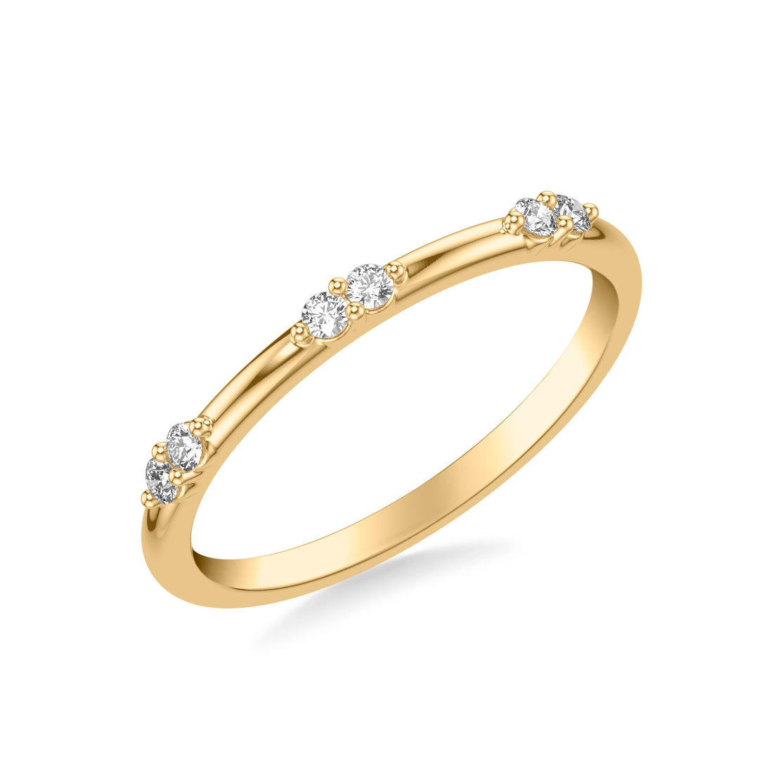 31-12158Y-L.00 - Goldman - Classic Wedding Band with Multiple Cluster Sections of Diamonds