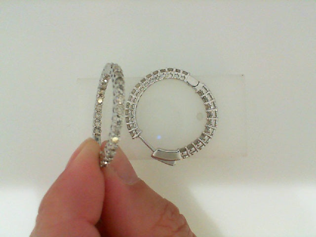DIAMOND HOOP EARRING
