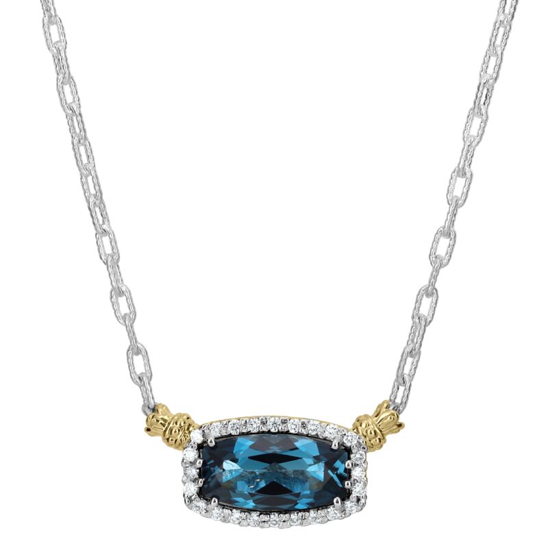 VAHAN - 14K Gold and Sterling Silver Diamond Necklace
