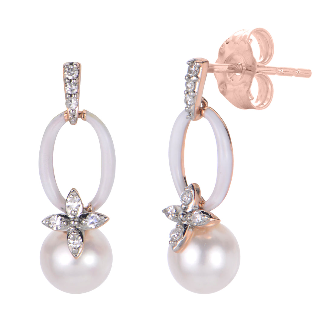 14KT Yellow Gold Freshwater Pearl Earring