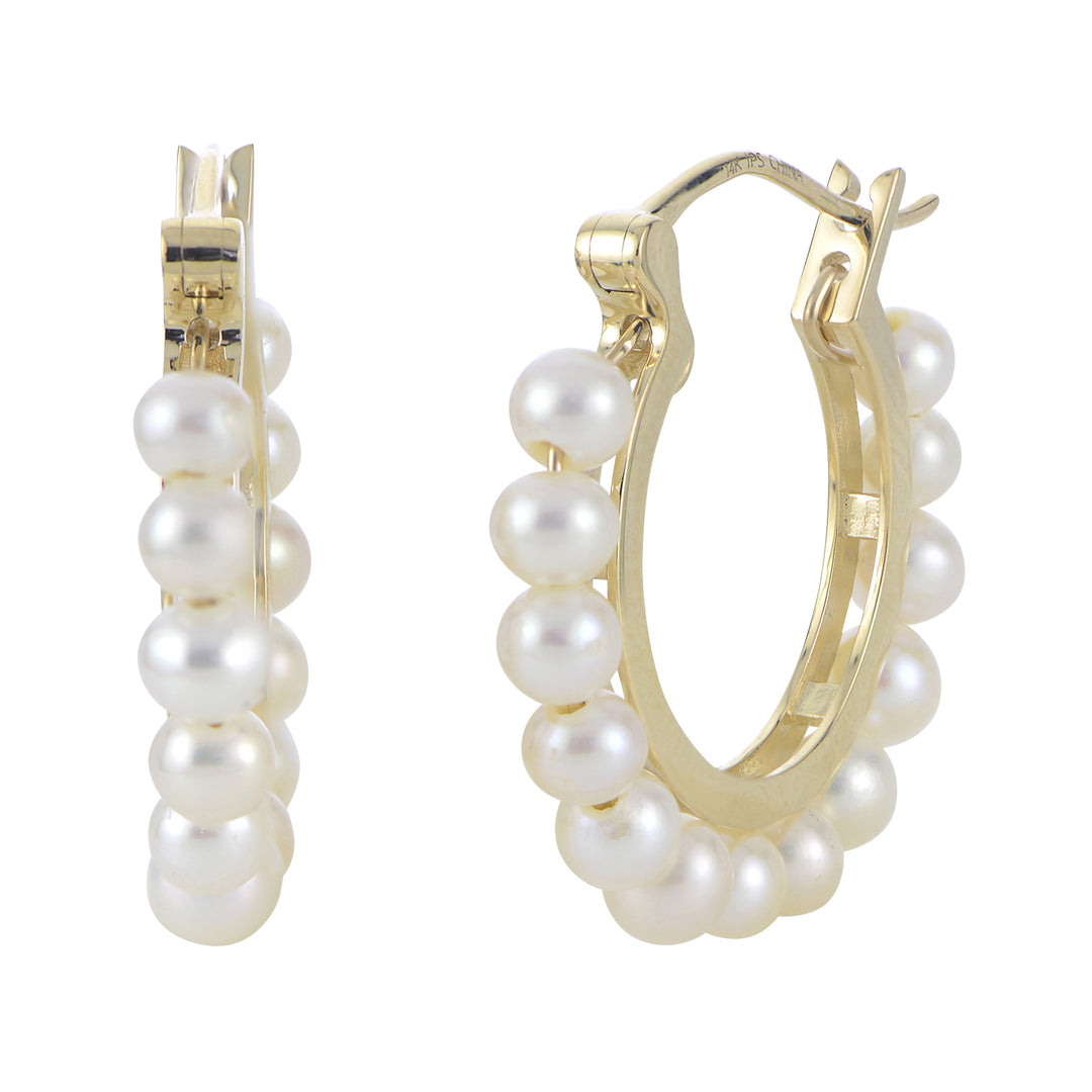 14KT Yellow Gold Freshwater Pearl Earring