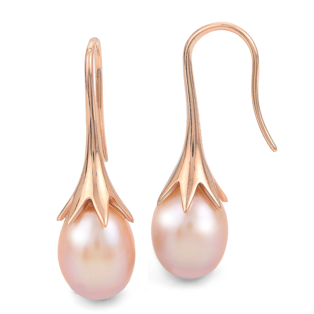 14KT Rose Gold Freshwater Pearl Earring