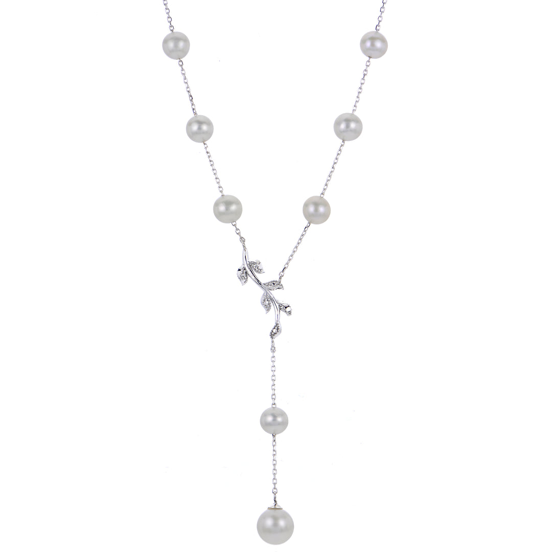 14KT White Gold Freshwater Pearl Necklace