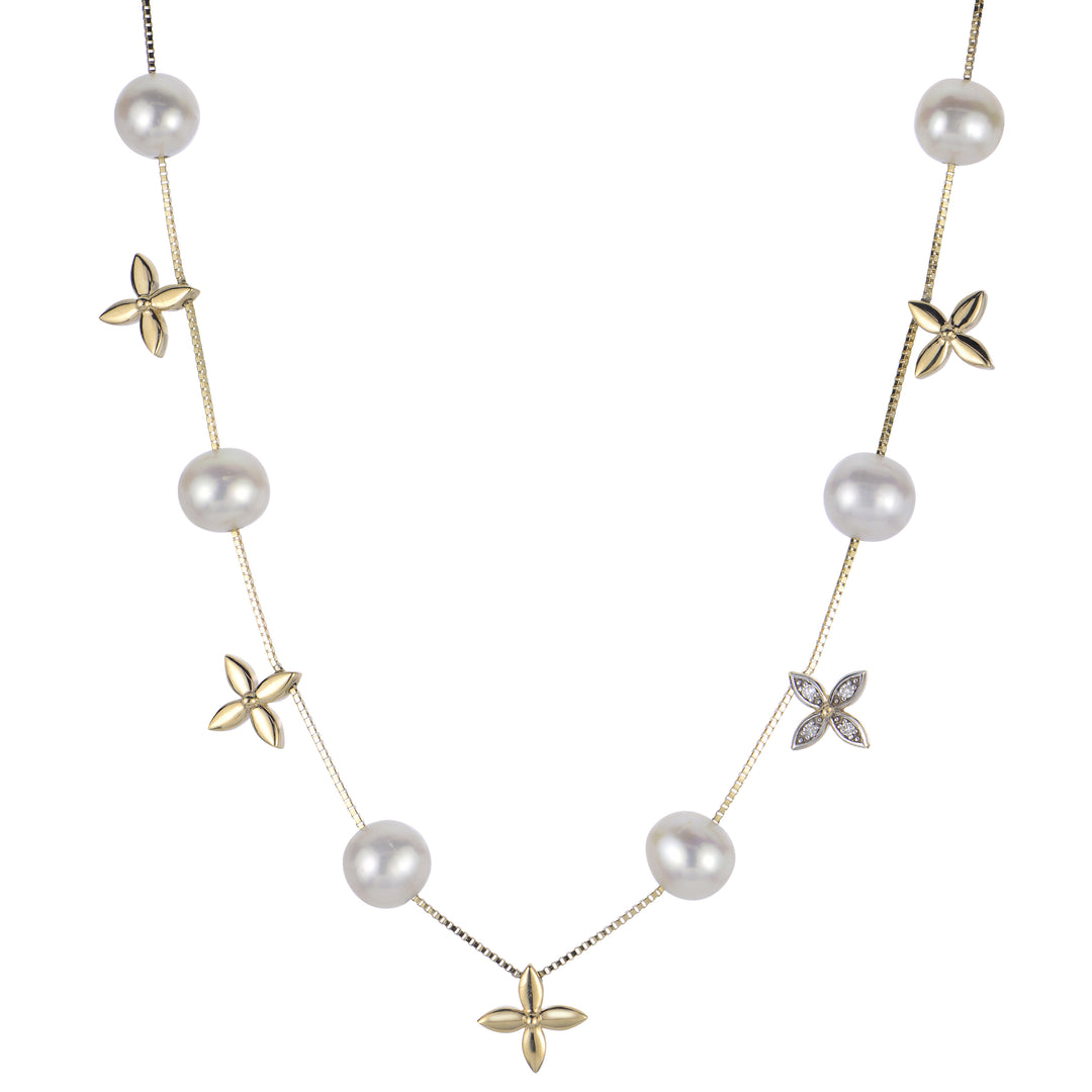14KT Yellow Gold Freshwater Pearl Necklace