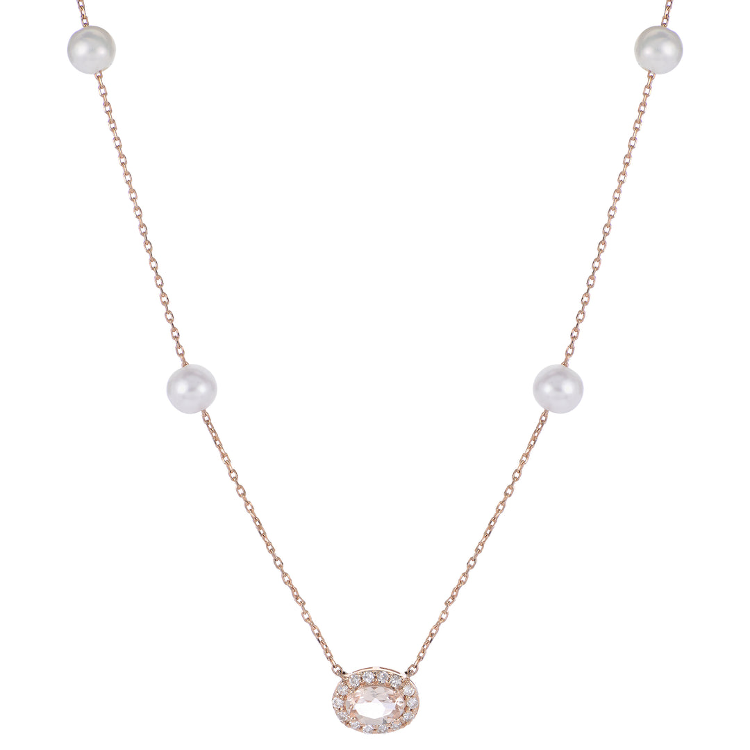 14KT Rose Gold Freshwater Pearl Necklace