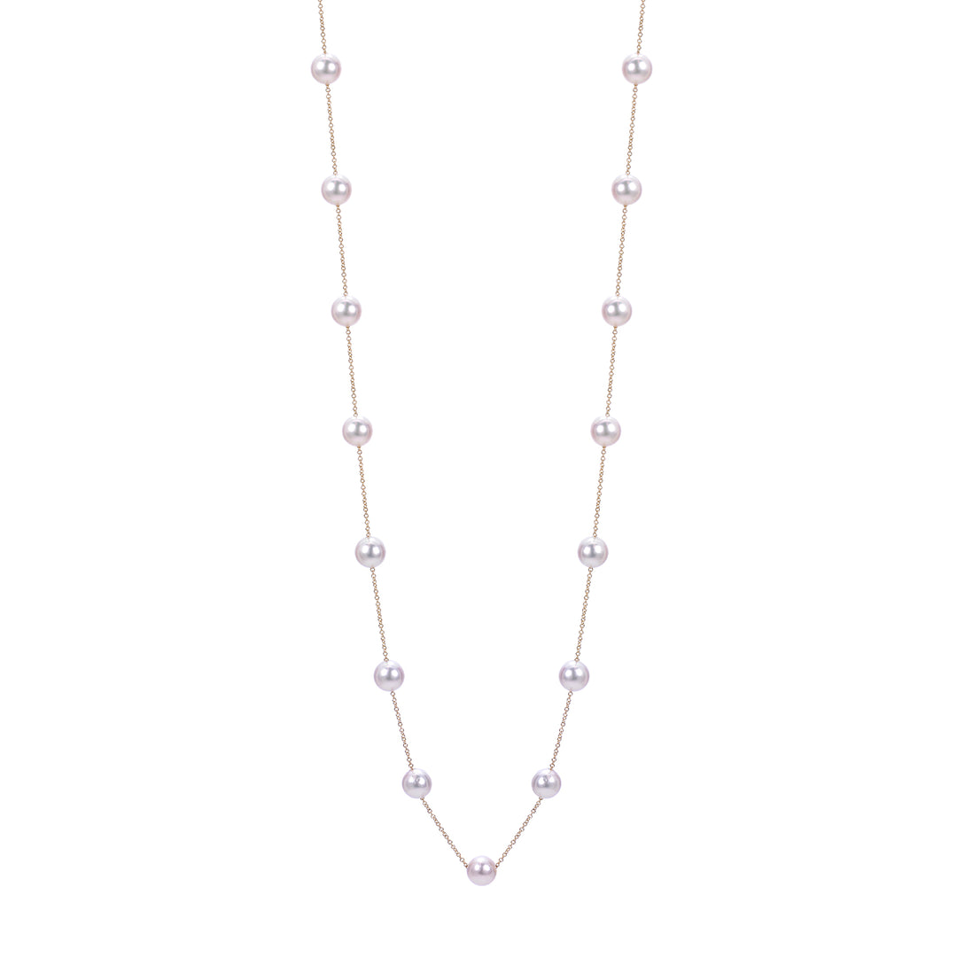 14KT Yellow Gold Akoya Pearl Necklace