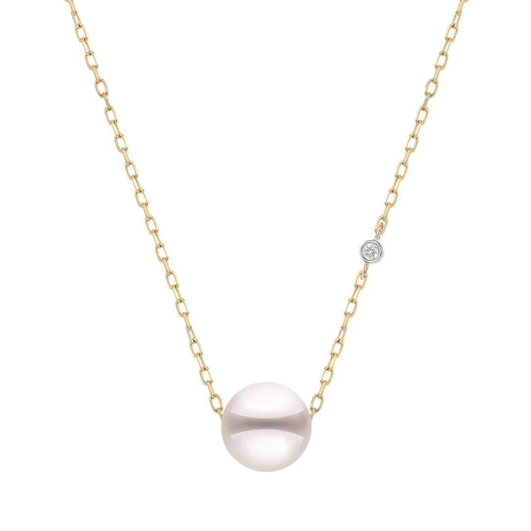 14KT Yellow Gold Akoya Pearl Necklace