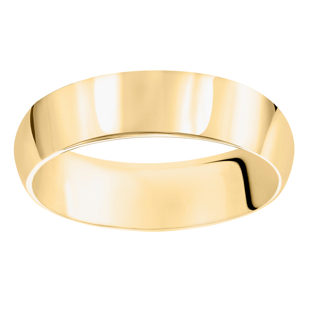 01-PIR050-G.00 - Goldman - This domed Comfort Fit wedding band features a high polished finish offering a sleek and timeless look