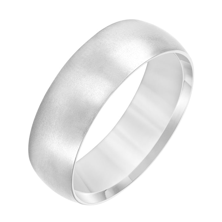 Low Dome Edge To Edge Carved Wedding Band