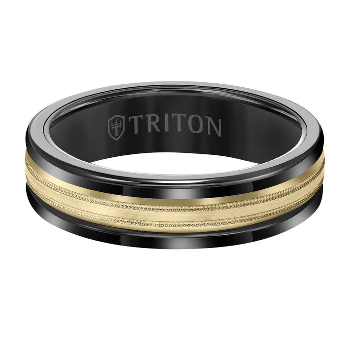 Beveled Milgrain Finish Round Edge Wedding Band