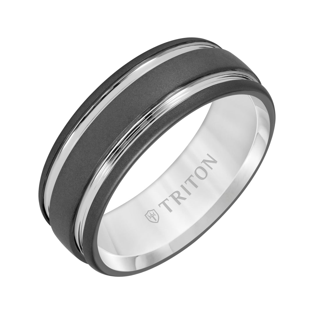 11-6212C8-G.00 - Goldman - 8MM Tungsten Carbide Ring with Sandblast Finish