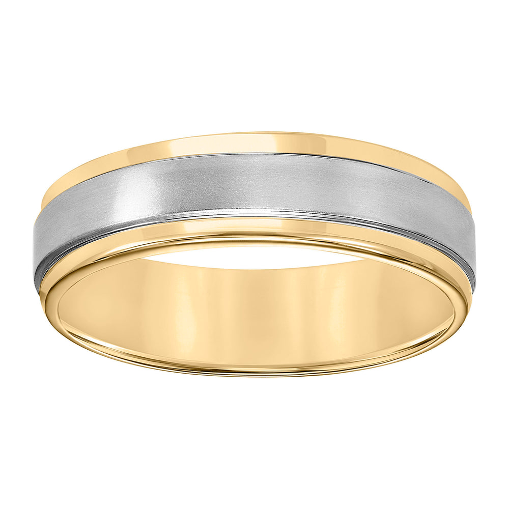 11-6910WR5-G.00 - Goldman - Flat Round Edge Carved Wedding Band