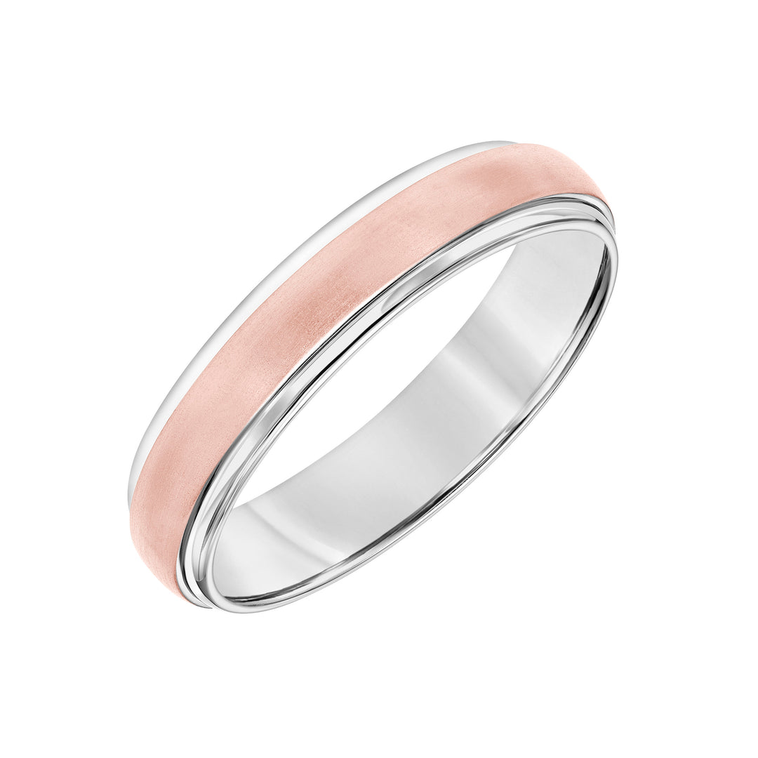 11-9053P5-G.00 - Goldman - Low Dome Round Edge Carved Wedding Band