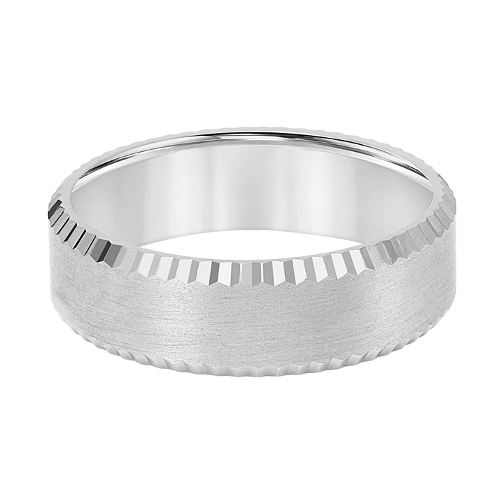 7MM Band with Brushed Finish and Bevel Edge