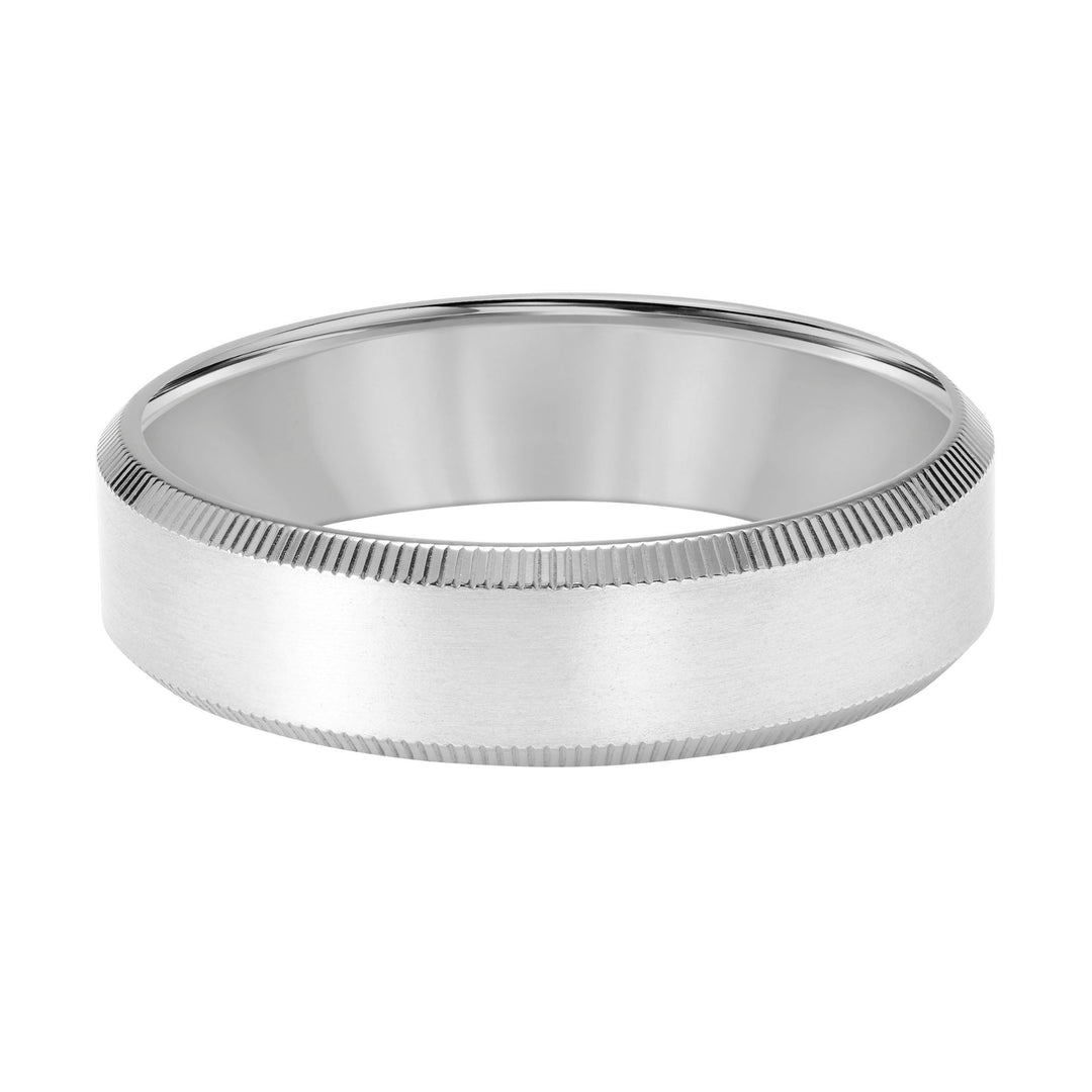 7MM Band with Brushed Fnish and  Coin Edge