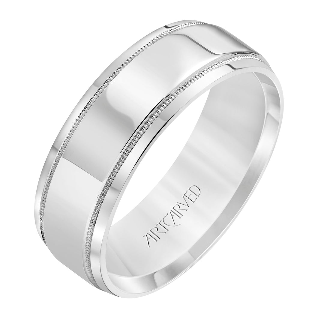 11-WV5612W-G.00 - ARTCARVED - Comfort Fit, classic wedding band with milgrain, bright finish and rolled edges