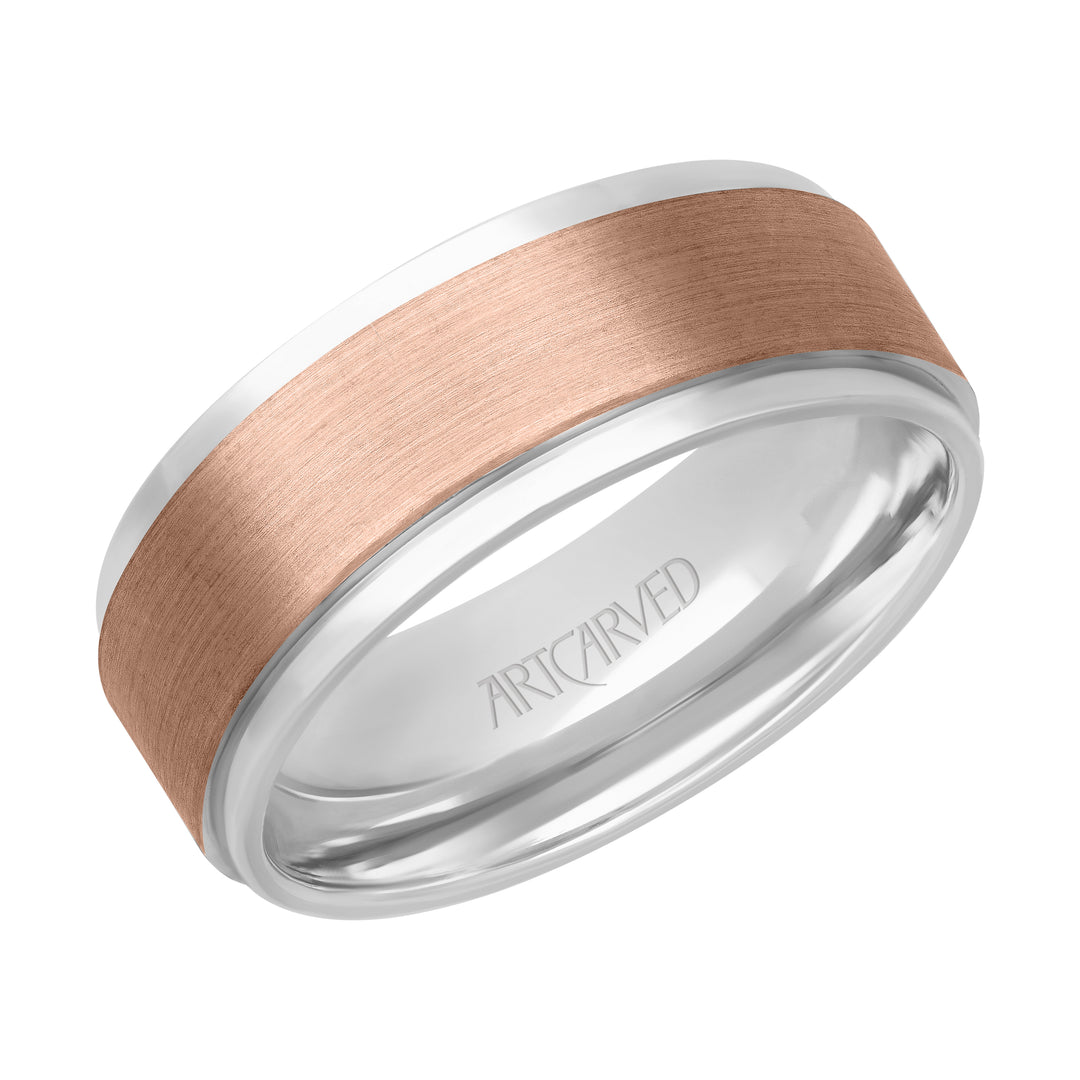 Flat Satin finished flat edges Comfort Fit wedding band