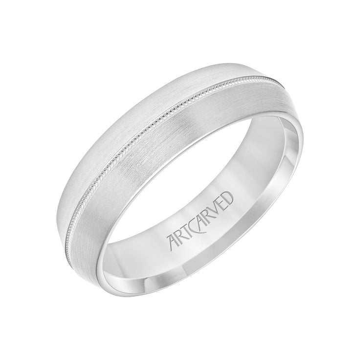 11-WV8989W6-G.00 - ARTCARVED - 6MM Domed Knife Edge Band with Center Milgrain