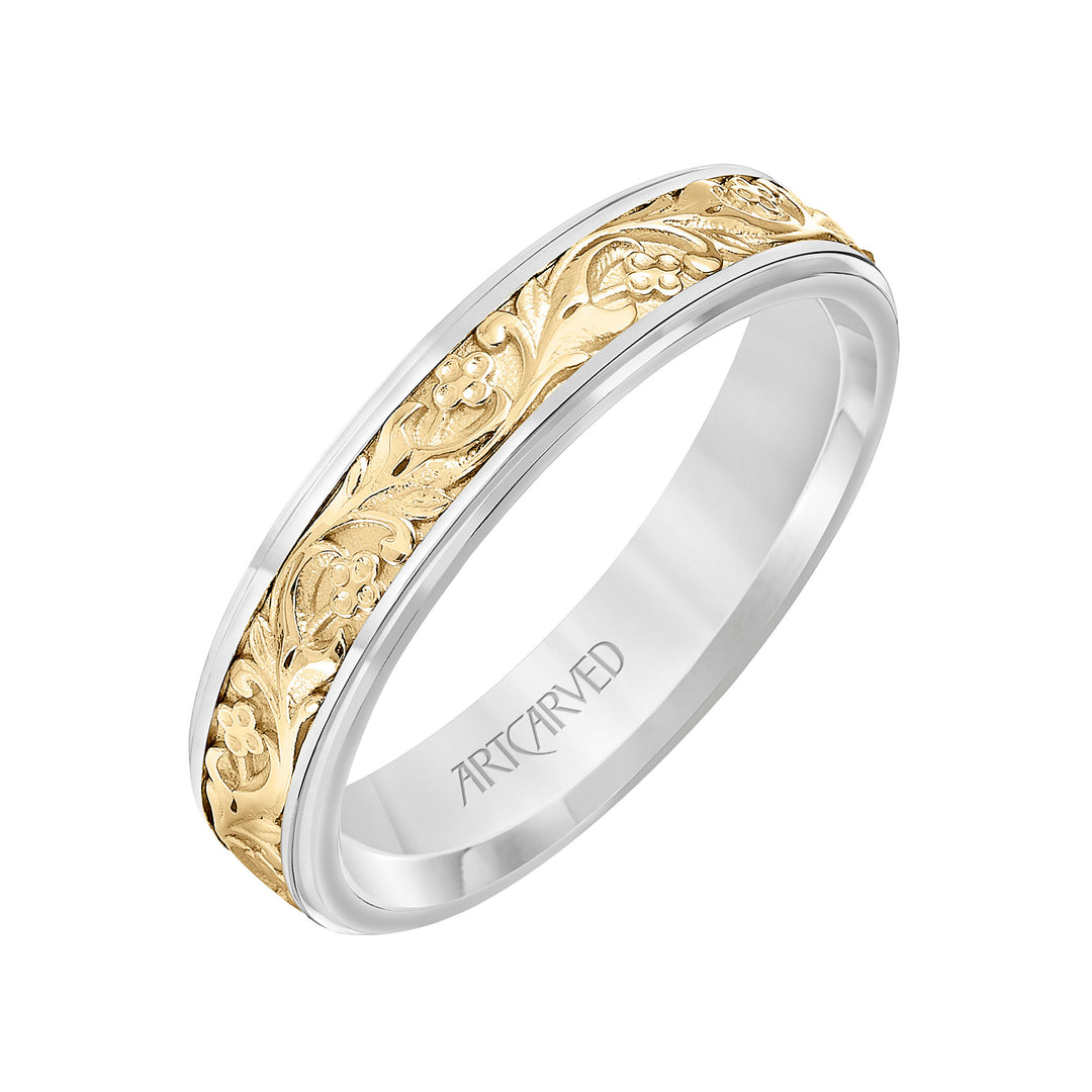 11-WV9081WY5-G.00 - Goldman - 5MM Lyric Collection Mens Wedding Band with Bevel Edge