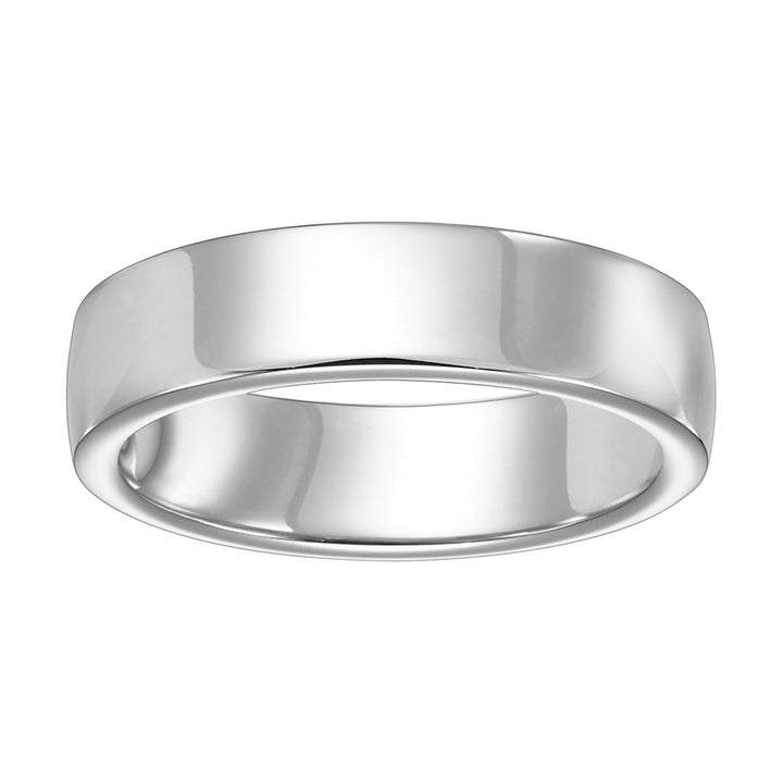 Nothing symbolizes eternal love more than this low-domed style, Comfort Fit, wedding band featuring a bright polished finish and rolled edge