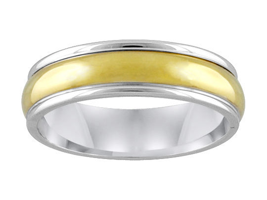 11-WV5103-G - ARTCARVED - Mens two toned wedding band
