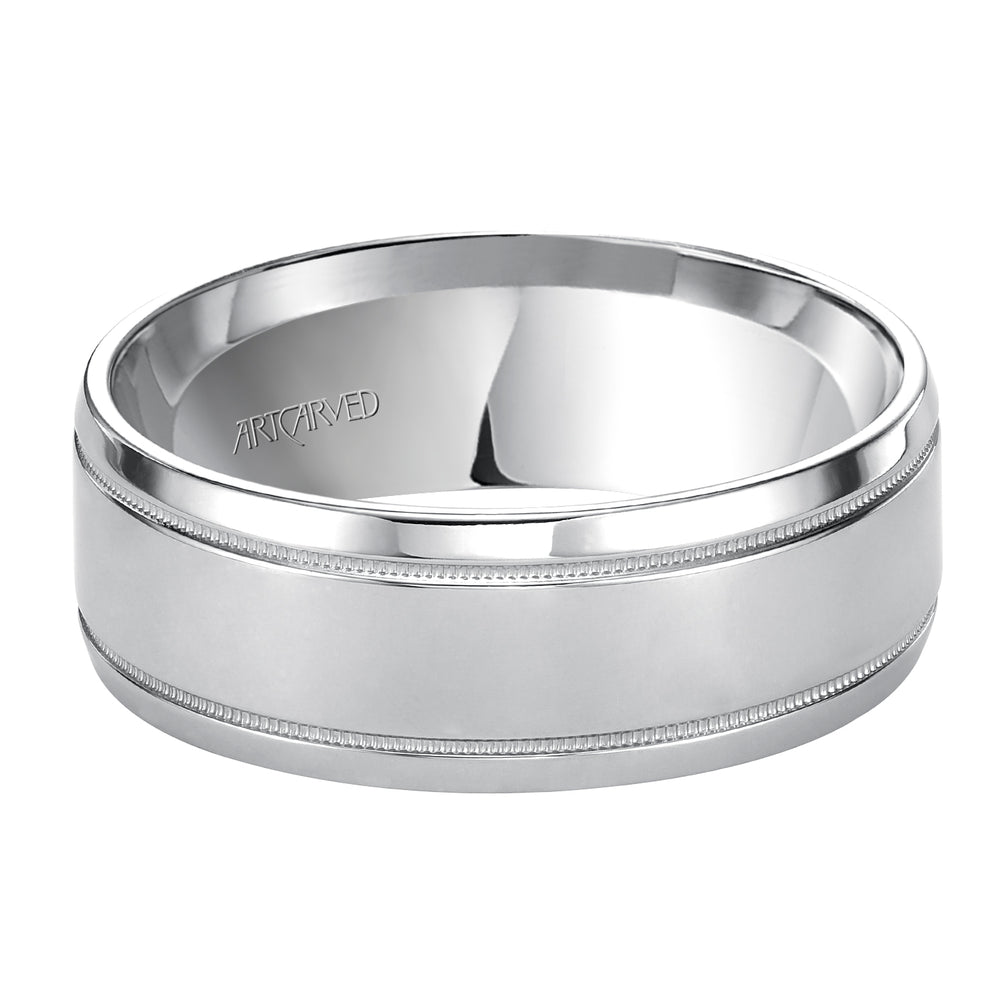 11-WV5612-G - ARTCARVED - Comfort Fit, classic wedding band with milgrain, bright finish and rolled edges