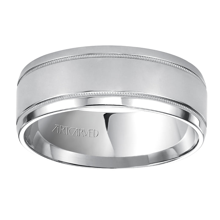 11-WV5612-G - ARTCARVED - Comfort Fit, classic wedding band with milgrain, bright finish and rolled edges