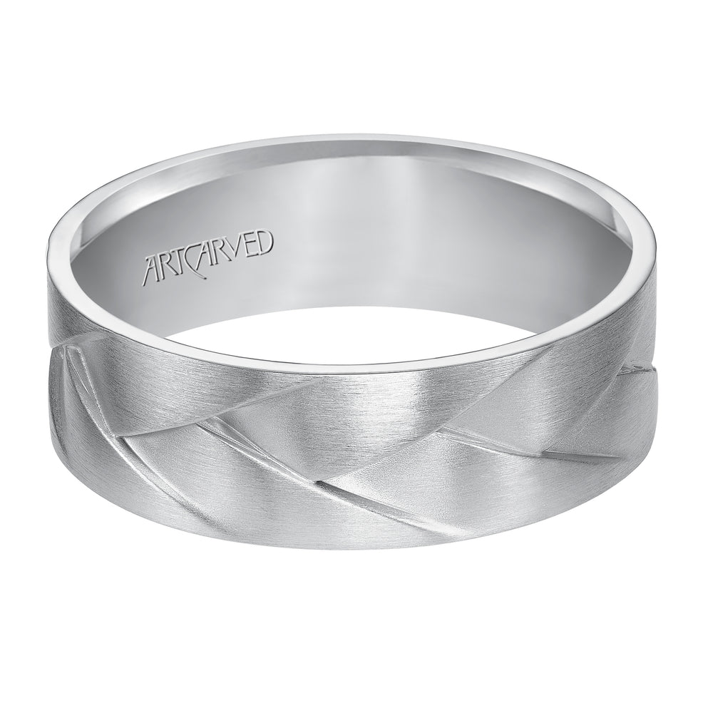 Woven wedding band with Brush Finish