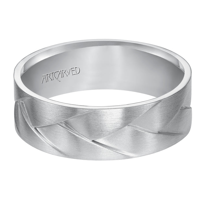 Woven wedding band with Brush Finish