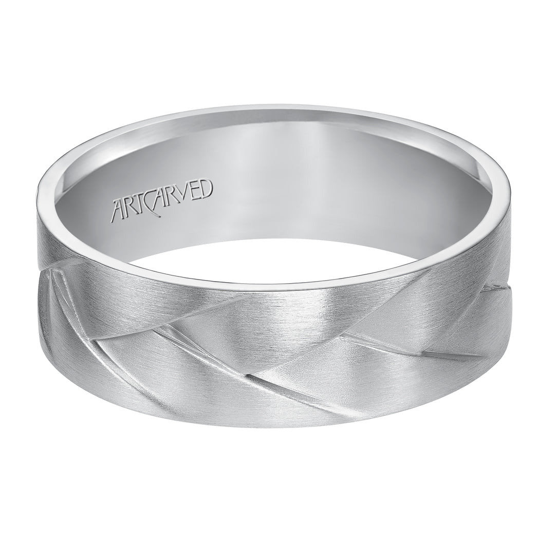 Woven wedding band with Brush Finish